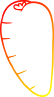 warm gradient line drawing of a cartoon root vegetable png