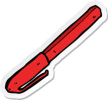 autocollant d'un stylo de dessin animé png