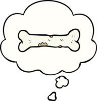 cartoon bone with thought bubble png