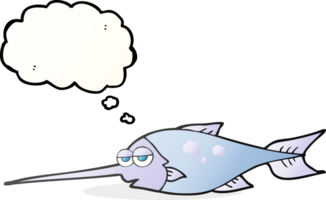 drawn thought bubble cartoon swordfish png