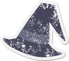 spooky witch hat grunge sticker png