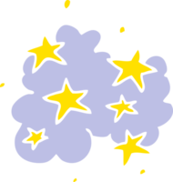 dessin animé doodle nuage magique png