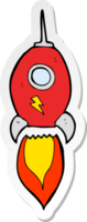 sticker of a cartoon spaceship png