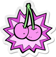 sticker of a cartoon cherries symbol png