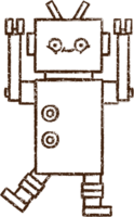 Robot Charcoal Drawing png