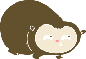 flat color style cartoon wombat png