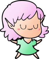 happy cartoon elf girl png