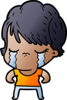 cartoon woman crying png