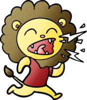 cartoon roaring lion png