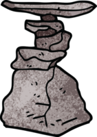 cartoon doodle stacked rocks png