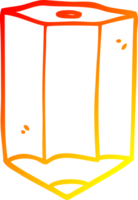 chaud pente ligne dessin de une dessin animé coloré crayon png