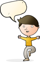 cartoon excited man with speech bubble png