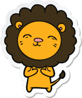 sticker of a cartoon lion png