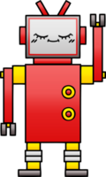 gradient shaded cartoon of a robot png