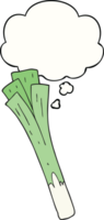 cartoon leeks with thought bubble png