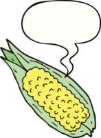 cartoon corn with speech bubble png