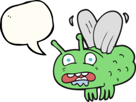 hand drawn speech bubble cartoon fly png