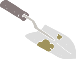 flat color illustration of trowel png