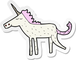 pegatina de un unicornio de dibujos animados png