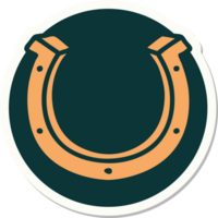 sticker of tattoo in traditional style of a horse shoe png