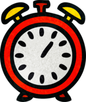 retro Grunge Textur Karikatur von ein Alarm Uhr png