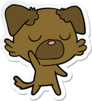 sticker van een tekenfilmhond png