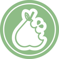 juicy pear circular icon symbol png