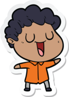 sticker of a laughing cartoon man png