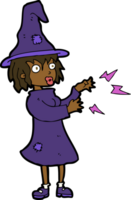 cartoon witch casting spell png