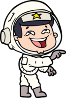 cartoon laughing astronaut png