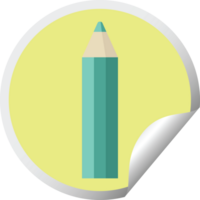 groen kleur potlood grafisch illustratie circulaire sticker png