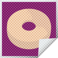 donut graphic   illustration square sticker png