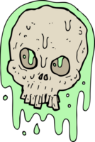 cartoon slimy skull png