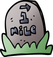 cartoon doodle mile marker png