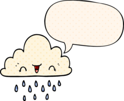 cartoon storm cloud with speech bubble in comic book style png