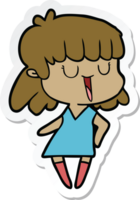 sticker of a cartoon woman png