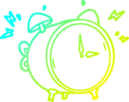 freddo pendenza linea disegno di un' cartone animato suono allarme orologio png