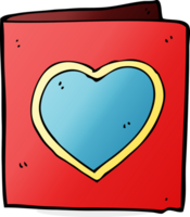 tarjeta de corazón de amor de dibujos animados png