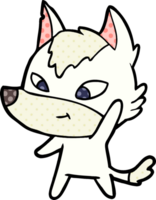 friendly cartoon wolf png