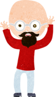 cartoon stressed bald man png