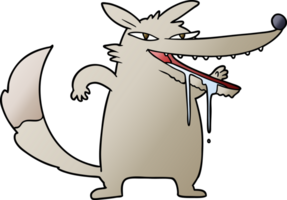 hungry cartoon wolf png