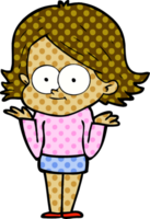 niña feliz de dibujos animados png