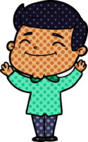 hombre feliz de dibujos animados png