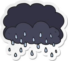 sticker of a cartoon thundercloud png