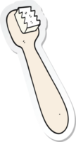 sticker of a cartoon toothbrush png