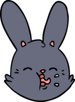 cartone animato divertente coniglio viso png
