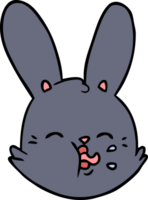 visage de lapin drôle de dessin animé png