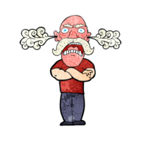 hombre furioso de dibujos animados con la cara roja png