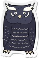 autocollant d'un hibou de bande dessinée png