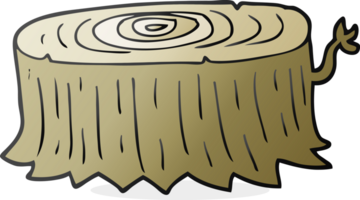 hand drawn cartoon tree stump png